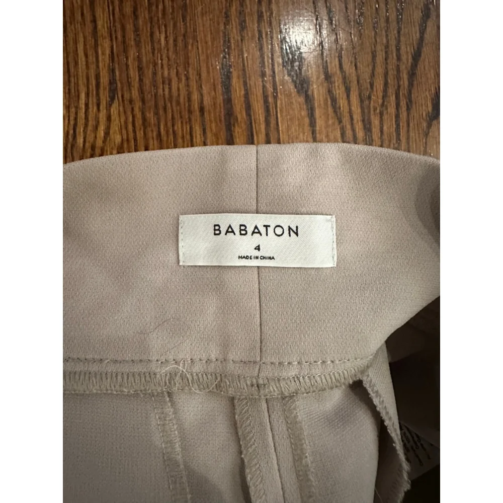 Women's Babaton Jermaine Beige Wide Leg Pants Size 4 - Picture 6 of 12